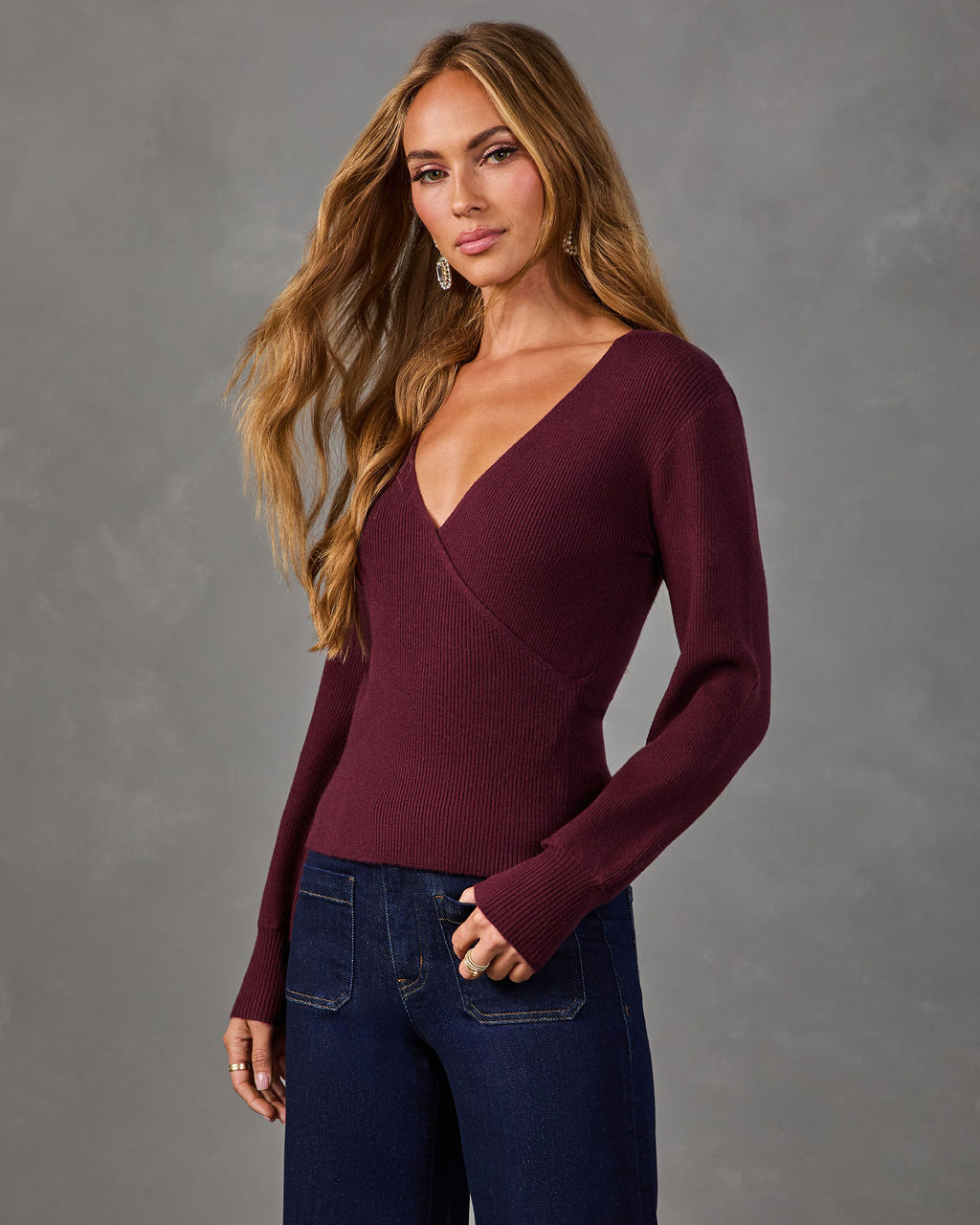 Abbey Drape Knit Sweater