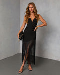Savinah Fringe Midi Skirt