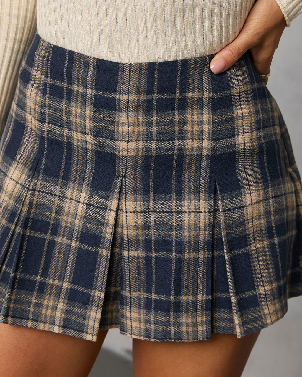 Mileva Plaid Mini Skort