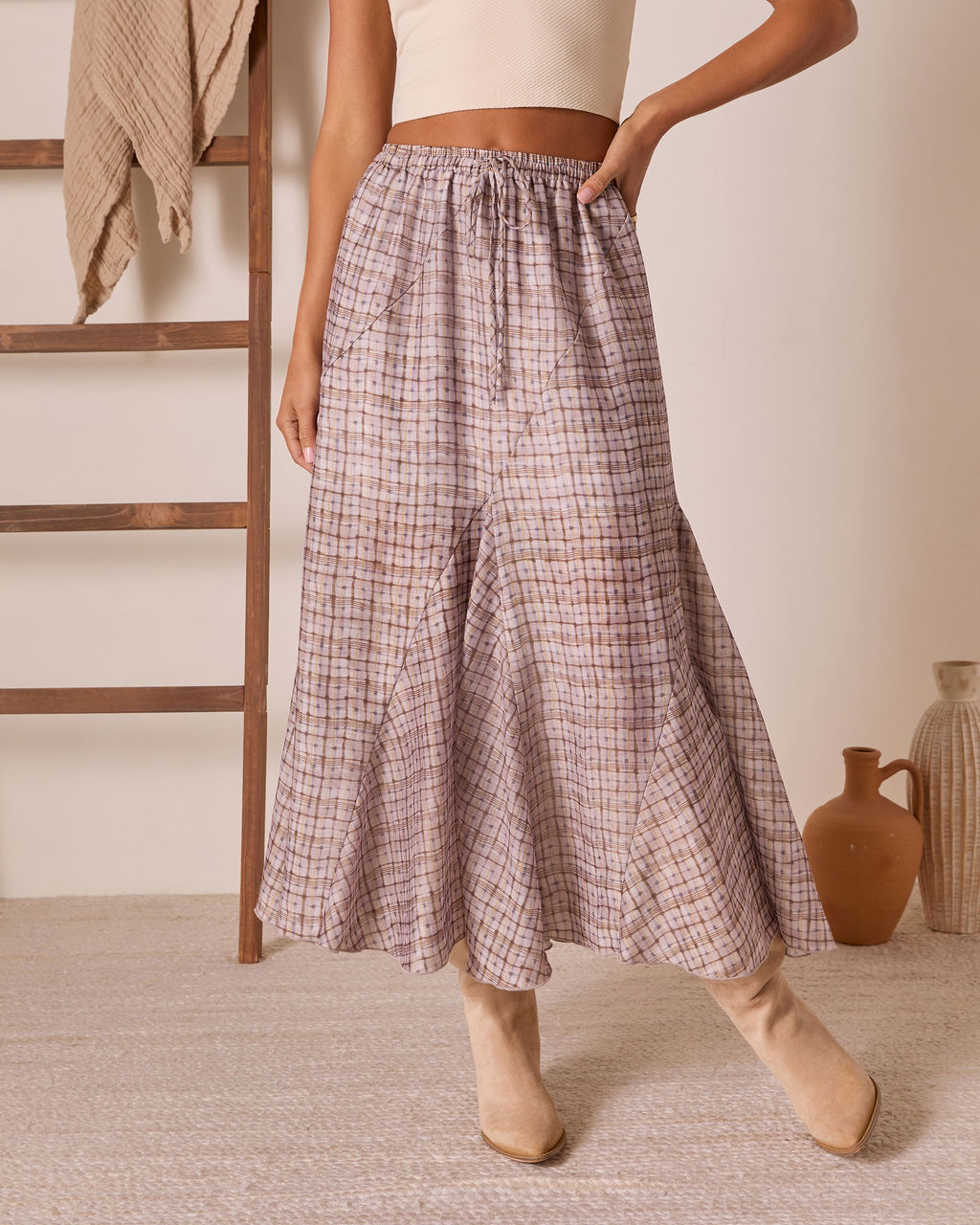Range Romance Drawstring Maxi Skirt