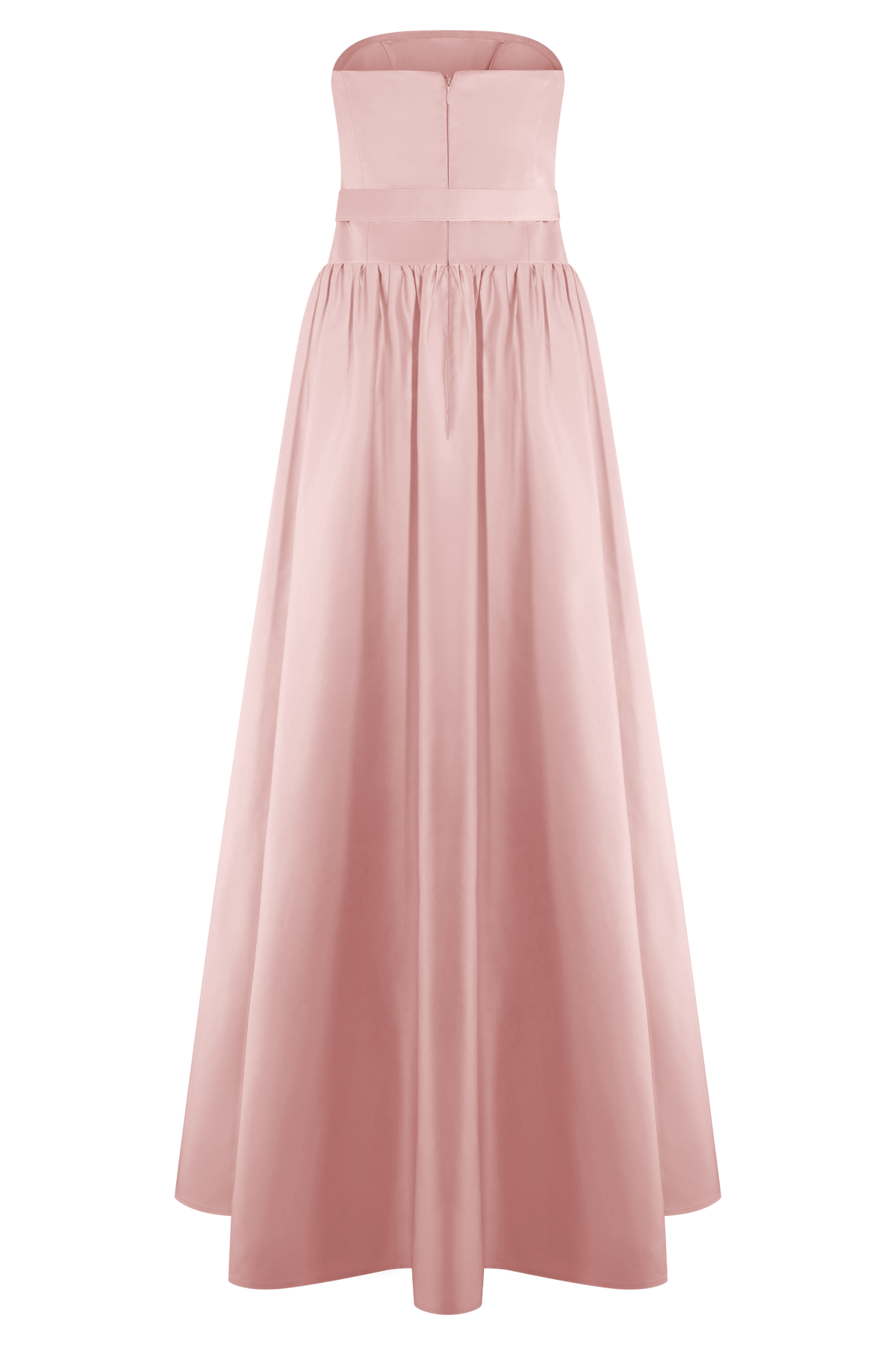 Florence Strapless Belted Maxi Dress - Baby Pink