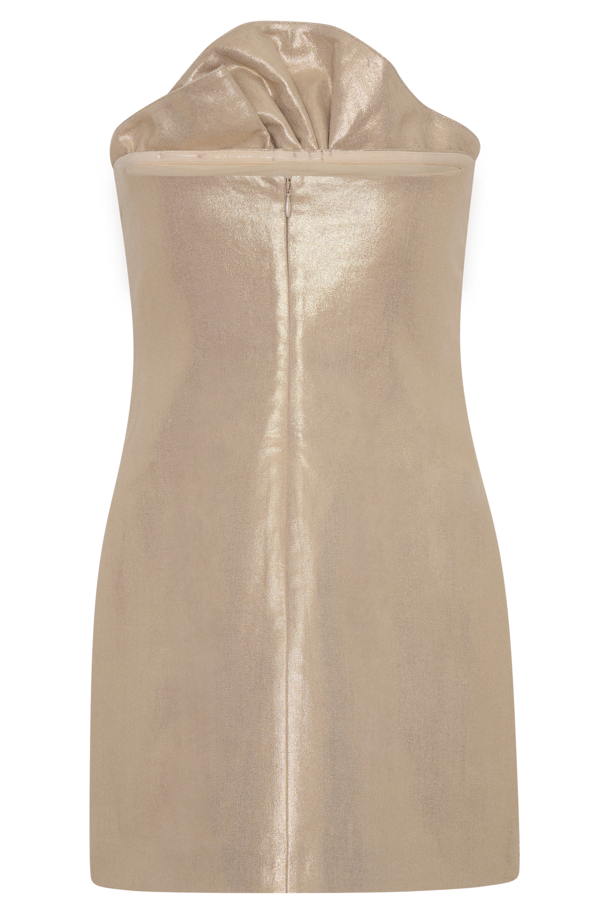 Annette Linen Mini Dress - Gold