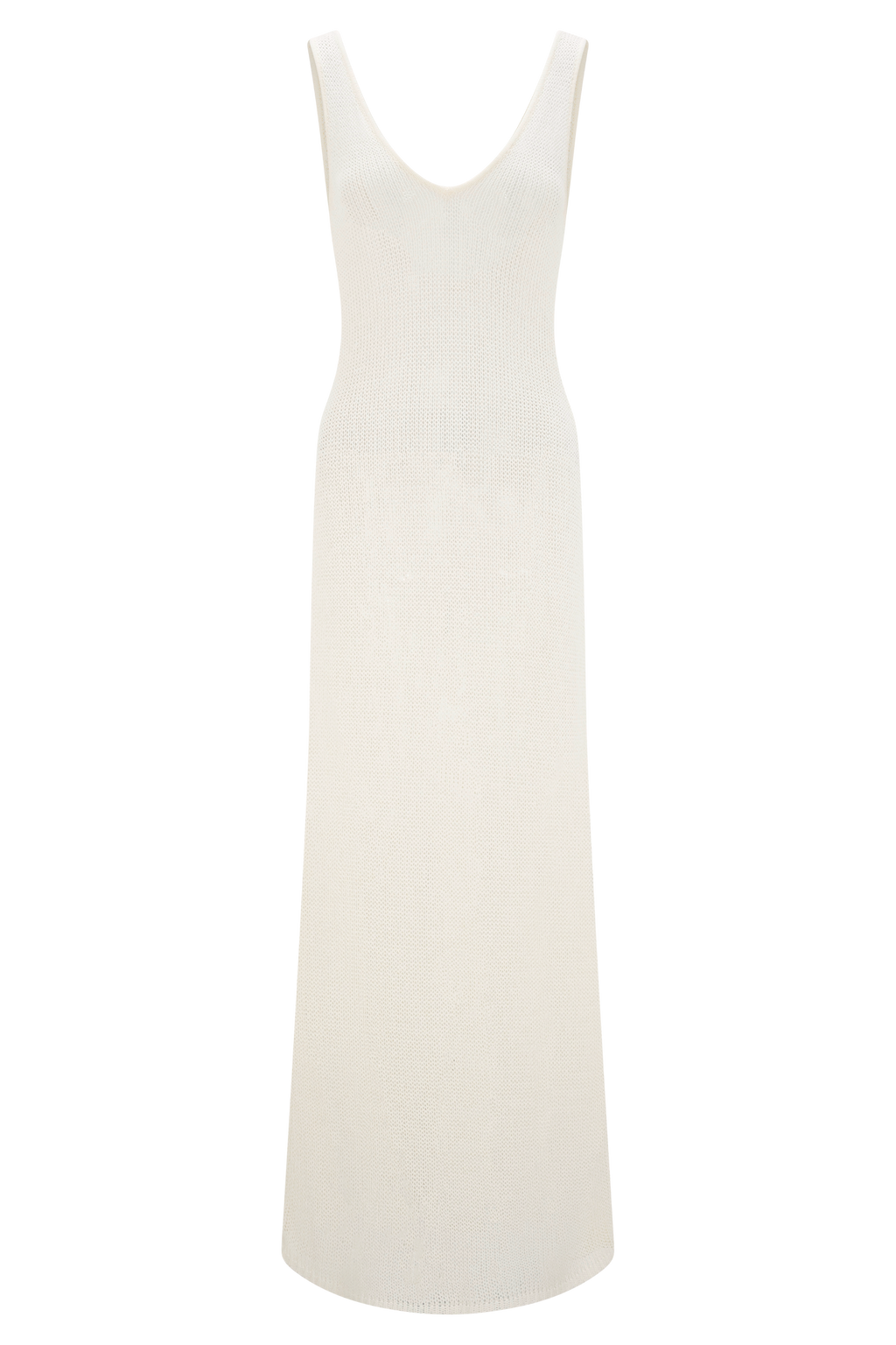 Ari Tape Yarn Knit Maxi Dress - White