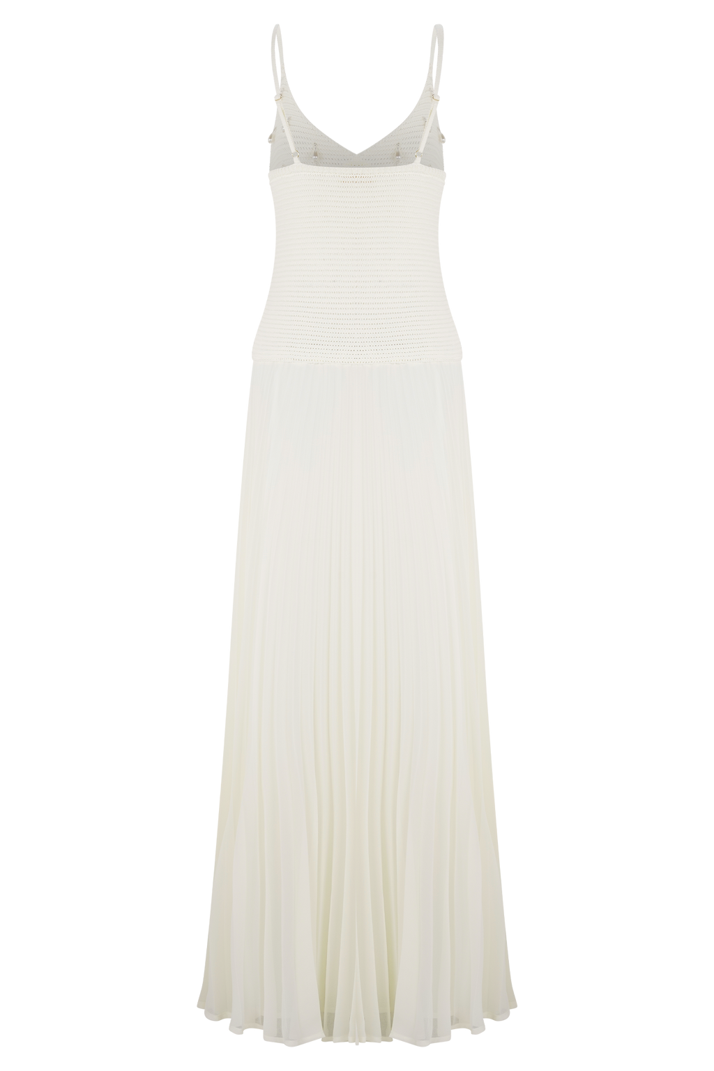 Catherine Crochet Pearl Maxi Dress - White