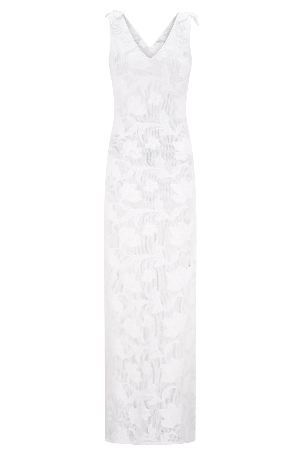 Cornelia Floral Sheer Maxi Dress - Ivory