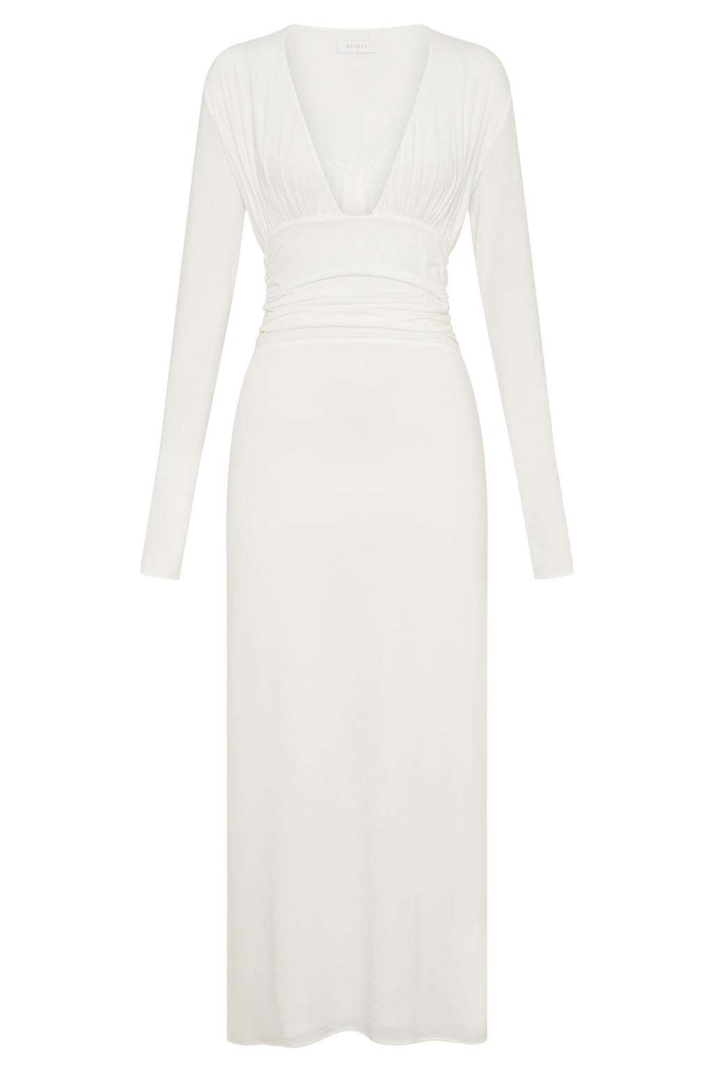 Drusilla Long Sleeve Modal Maxi Dress - White