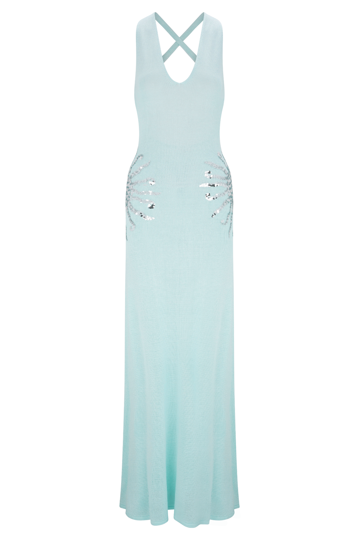 Ellington Knit Maxi Dress With Sequin - Lagoon