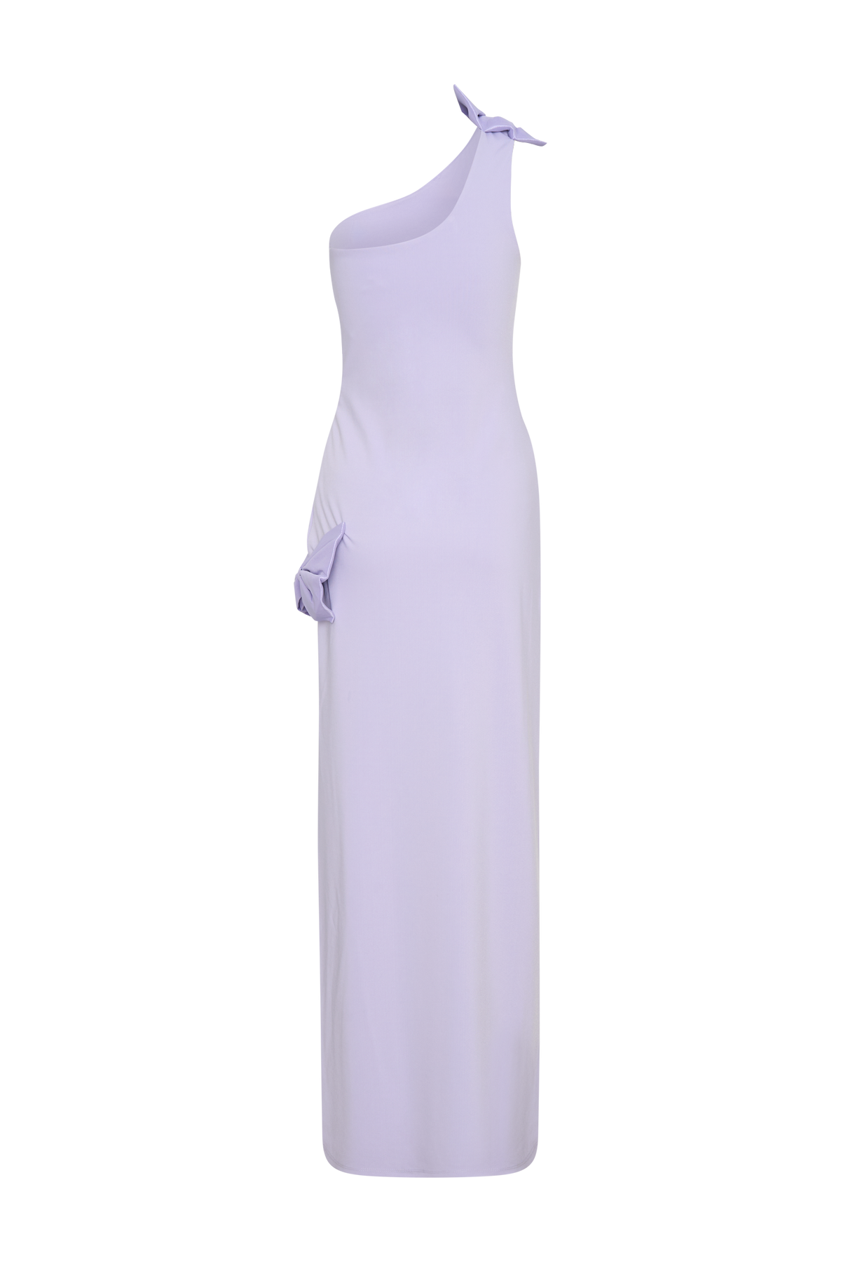 Hallie One Shoulder Bow Maxi Dress - Lilac