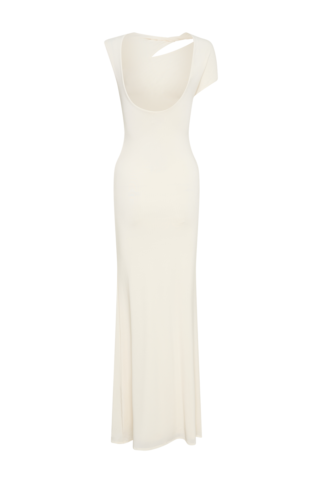 Kaida Slinky Maxi Dress With Hardware - Ivory