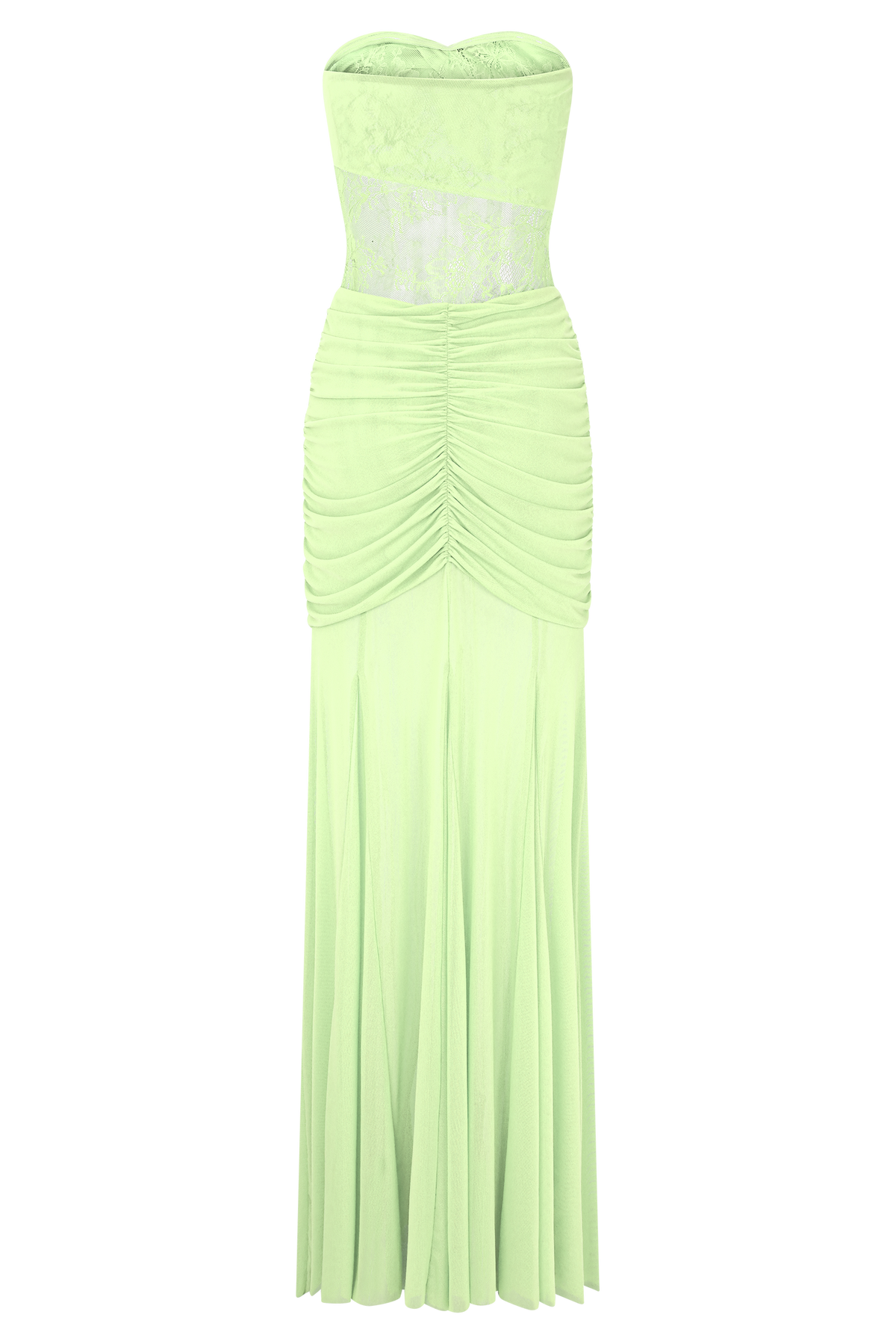 Khadijah Lace And Mesh Maxi Dress - Sage