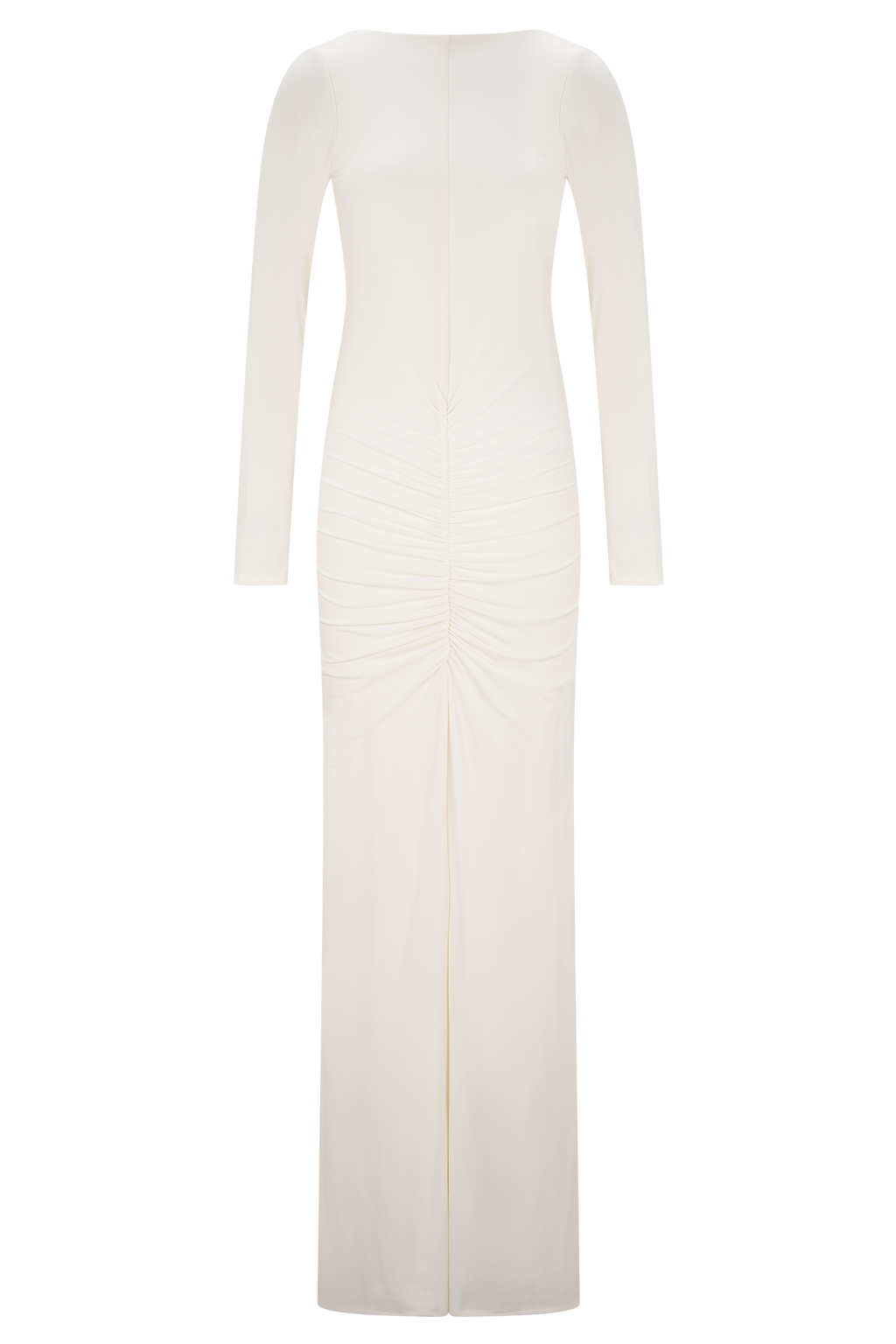 Louisa Long Sleeve Slinky Maxi Dress - Ivory