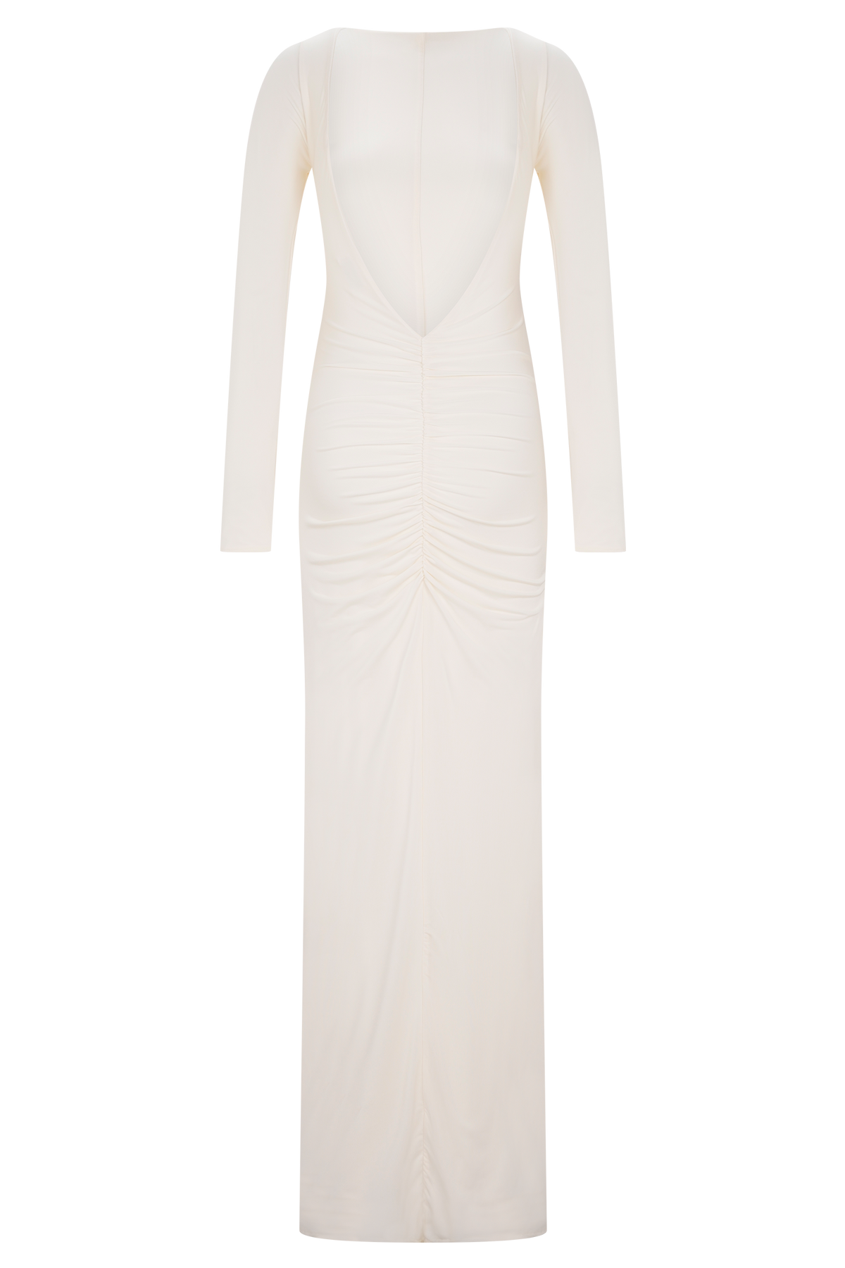 Louisa Long Sleeve Slinky Maxi Dress - Ivory
