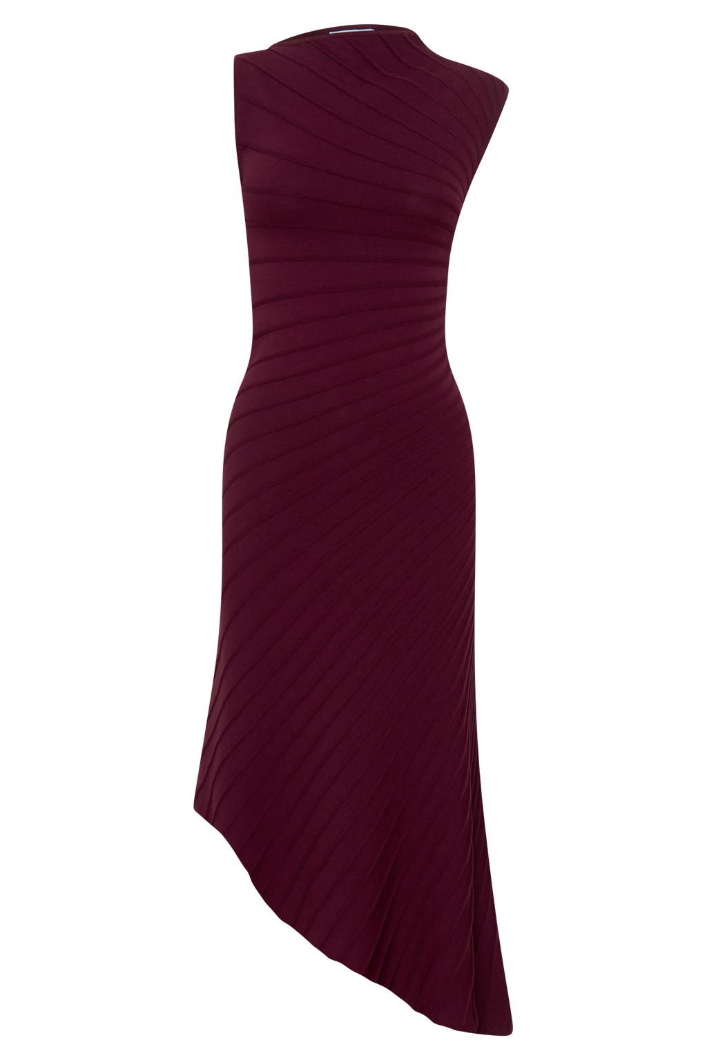 Milasandra Pleated Knit Dress - Plum