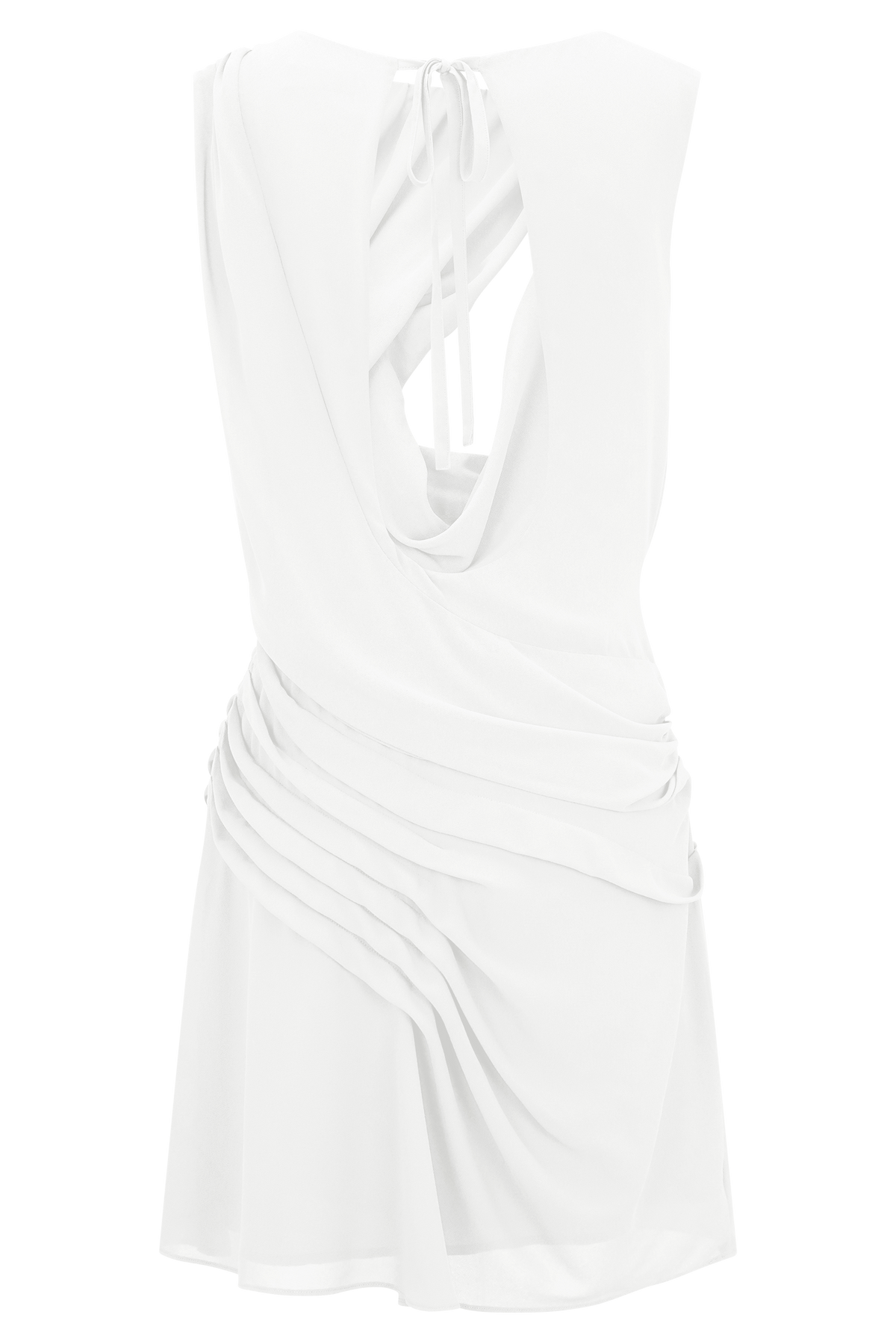 Oria Chiffon Mini Dress - White