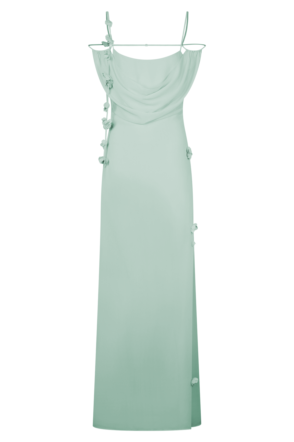 Rosalie Floral Chiffon Maxi Dress - Lagoon