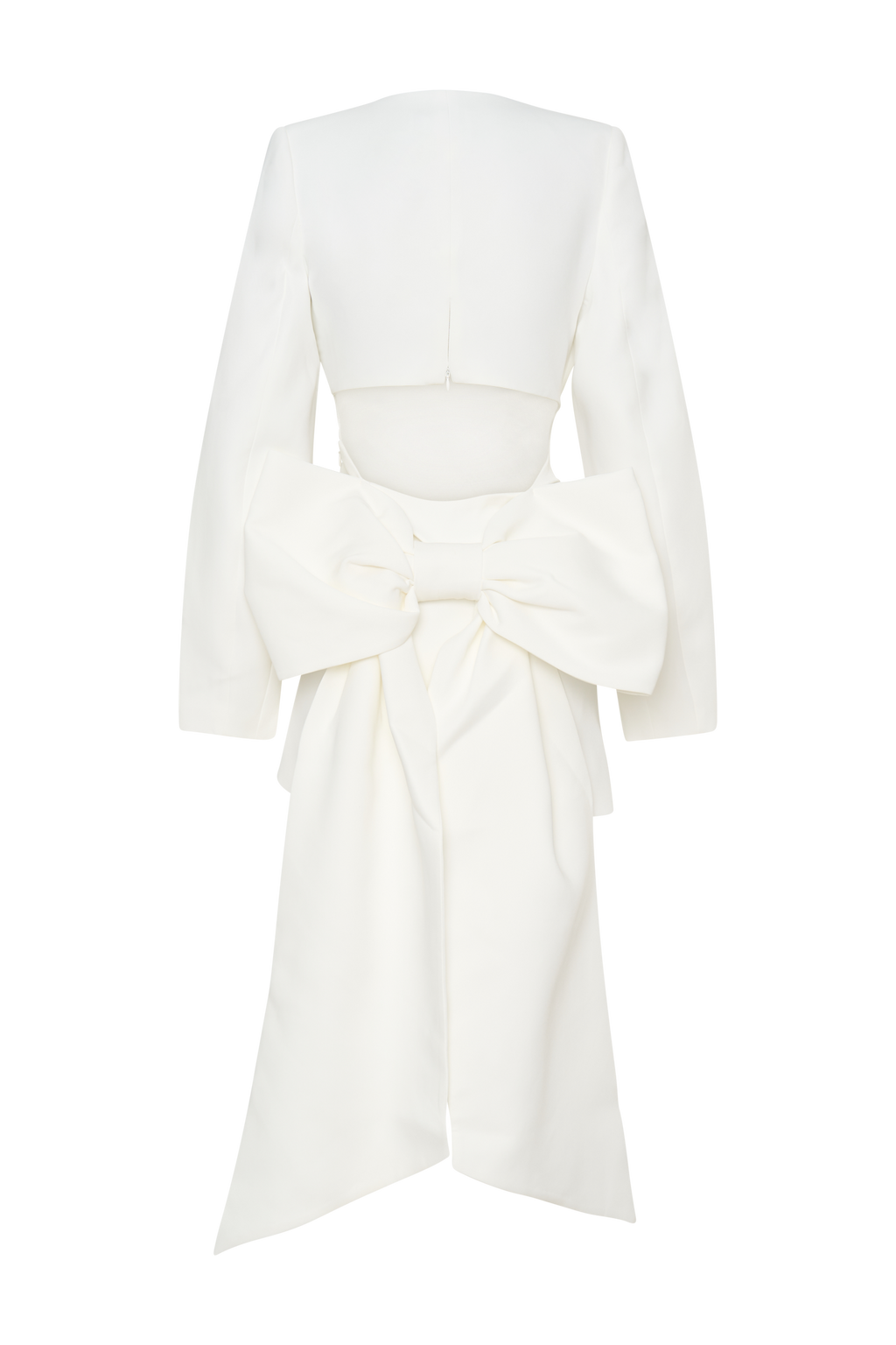 Rosanna Suiting Bow Mini Dress - Ivory
