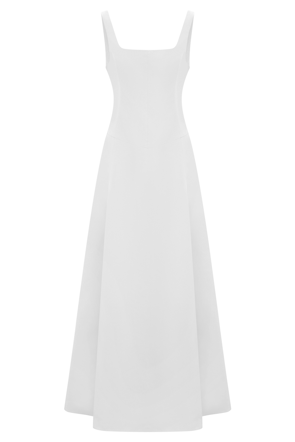 Salma Drop Waist Cotton Maxi Dress - White