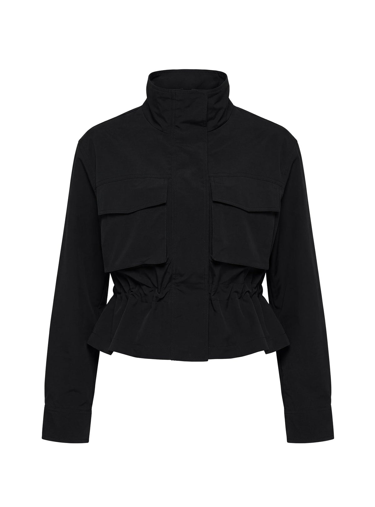 Annisa Funnel Neck Jacket Black