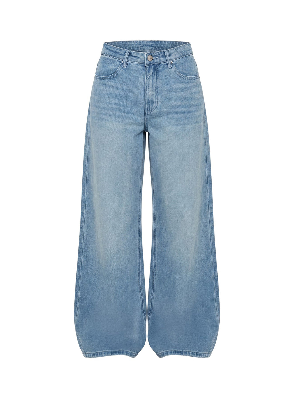 Naylor Mid Rise Wide Leg Jeans Light Wash Denim Light Blue Wash Tall