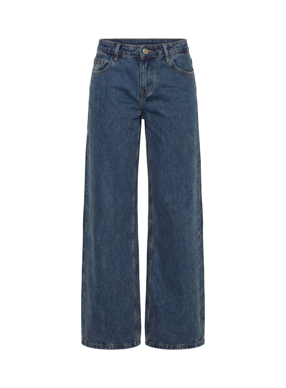 Picco Ultra Low Rise Wide Leg Jeans Dark Blue Wash Petite