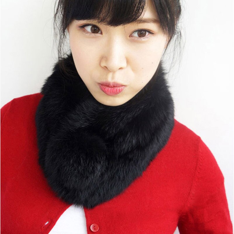 Real rabbit fur scarf wrap cape shawl neck warmer 7colors Christmas gift on-sale FS050106