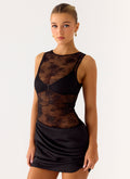 Harlem Lace Mini Dress - Black