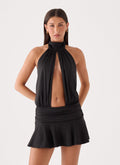 Ivy Heart Mini Dress - Black
