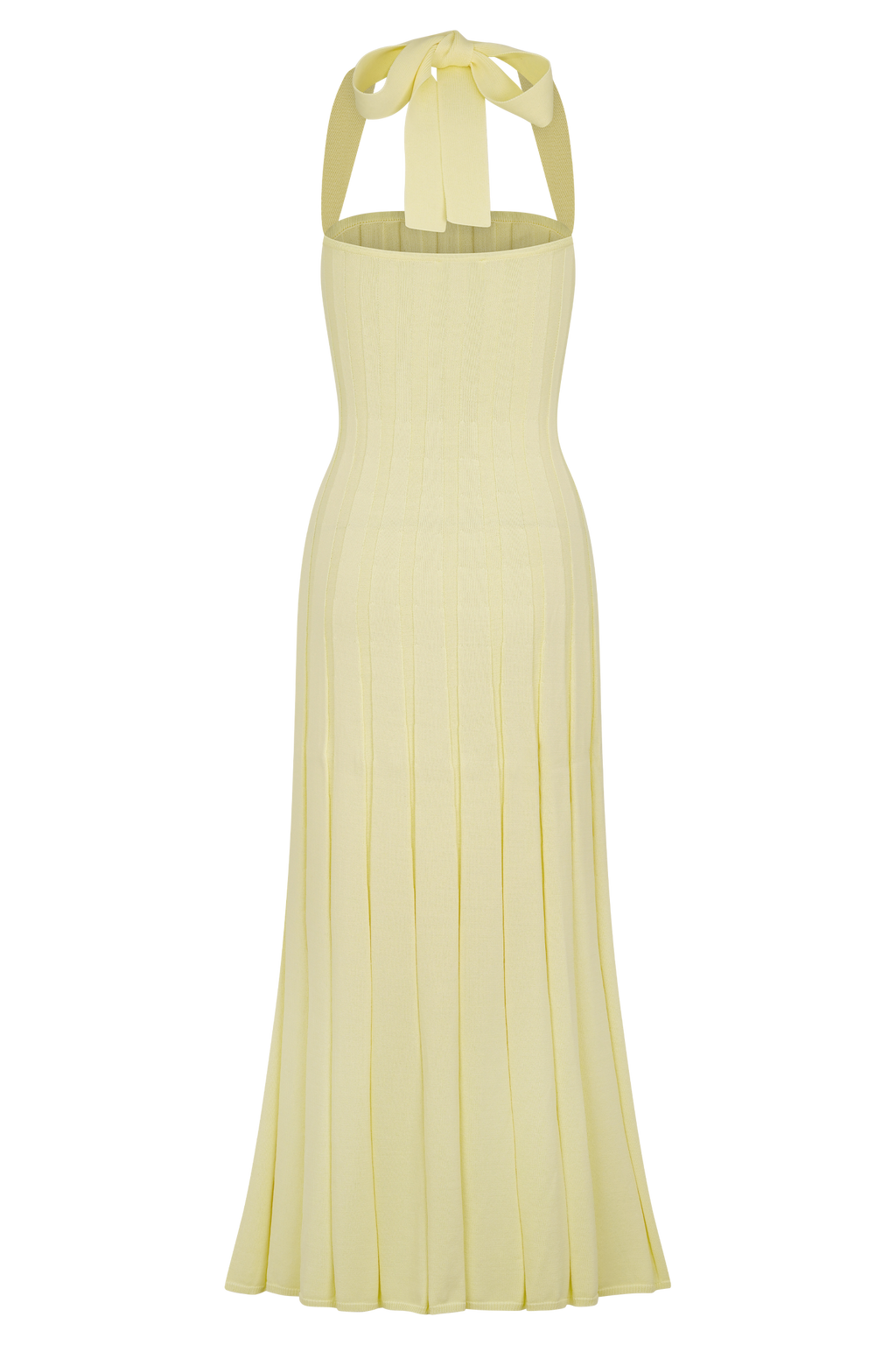 Jacqui Halter Knit Midi Dress - Lemon