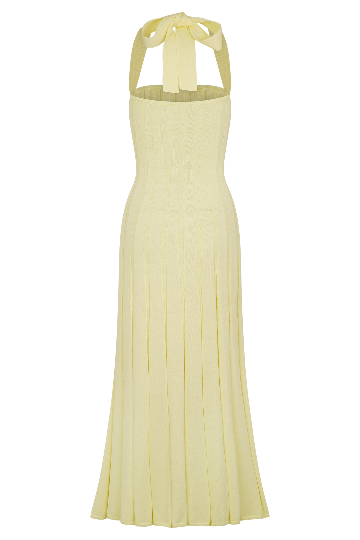 Jacqui Halter Knit Midi Dress - Lemon