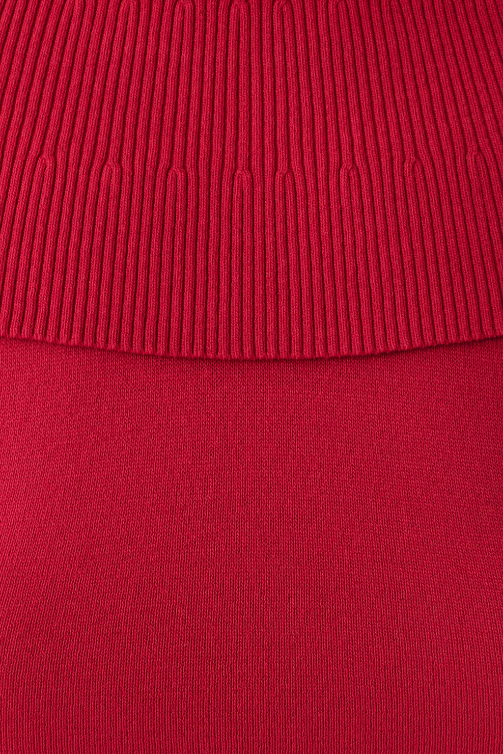 Ellen Ribbed Midi Column Knit Dress - Red