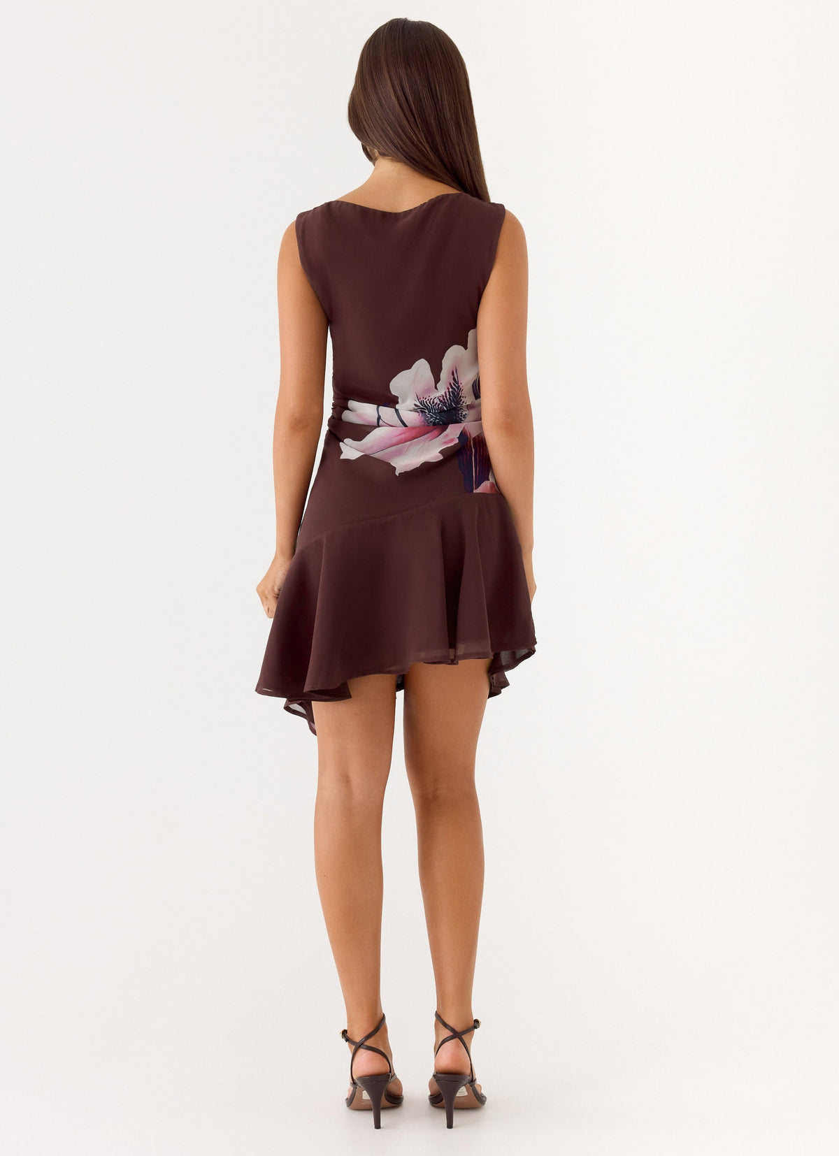 Maris Asymmetrical Mini Dress - Velvet Bloom