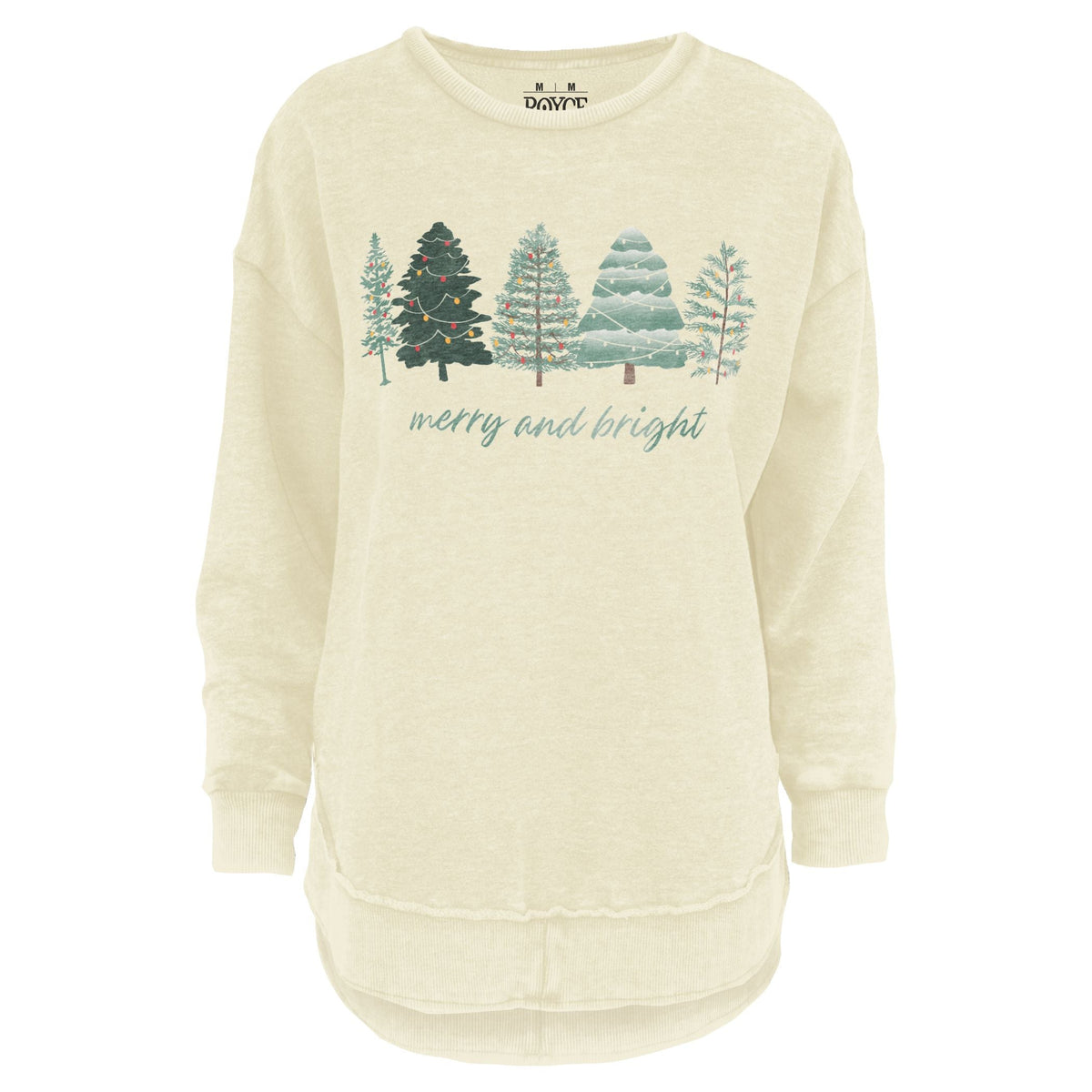 Merry Trees Melange Poncho Fleece