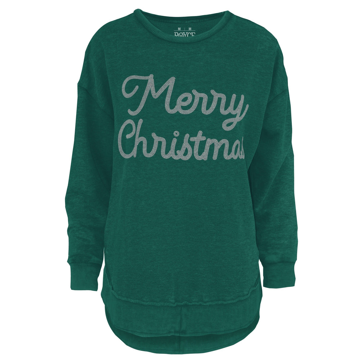 Glimmer Merry Christmas Melange Poncho Fleece