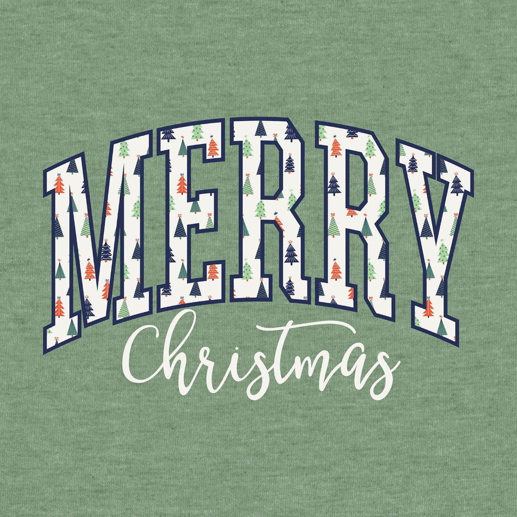 Merry Little Trees Melange Long Sleeve Tee