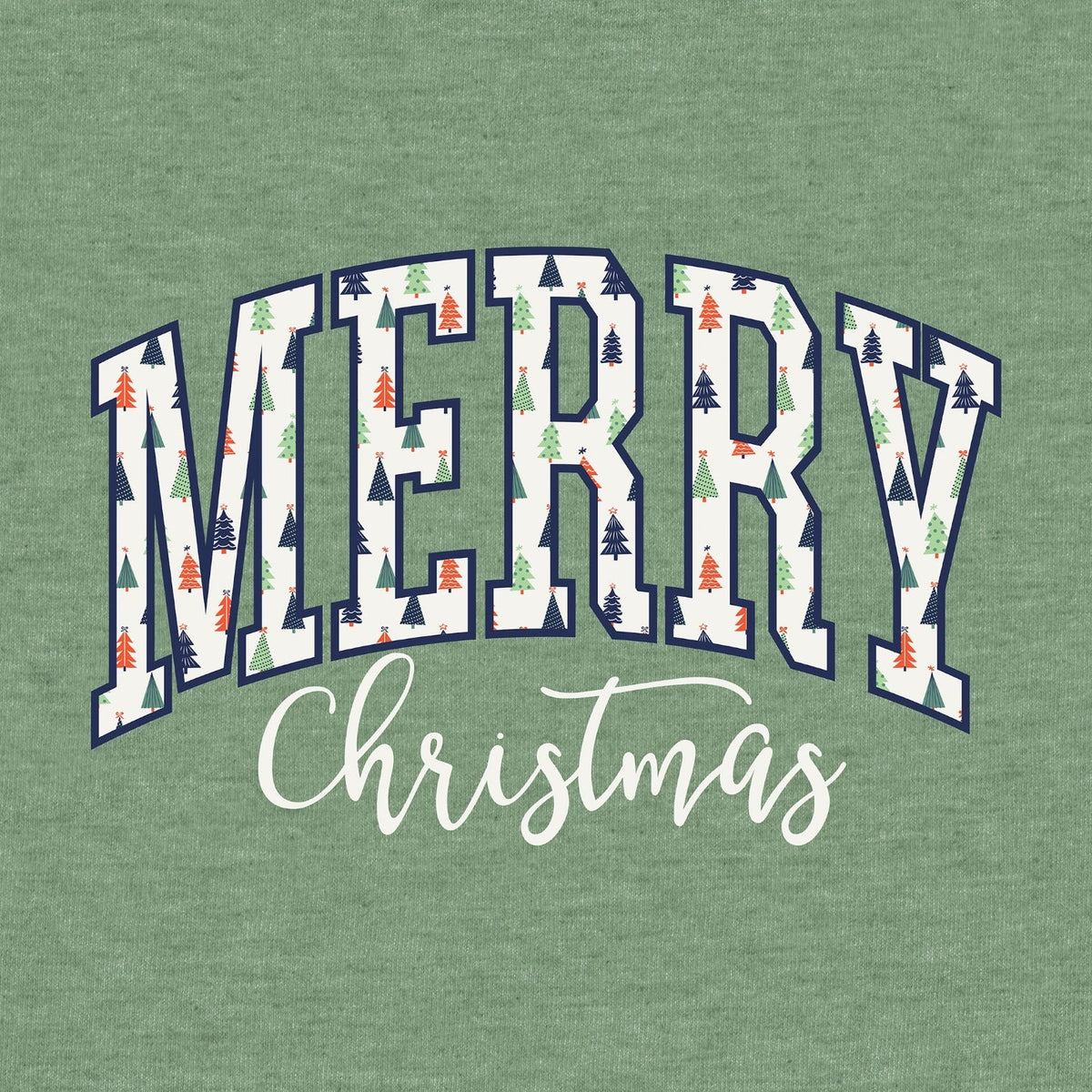 Merry Little Trees Melange Long Sleeve Tee