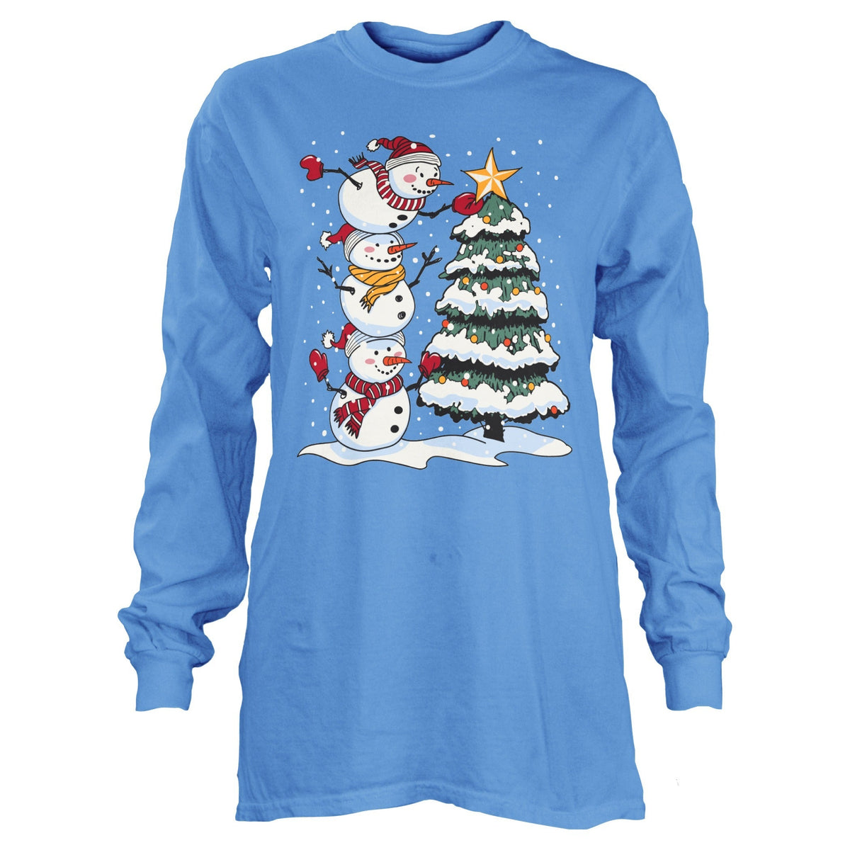 Stacked Snowmen 100% Cotton Unisex Tee
