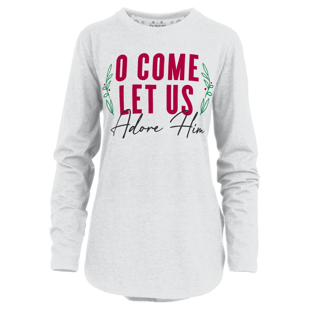 Adore Him Melange Long Sleeve Tee