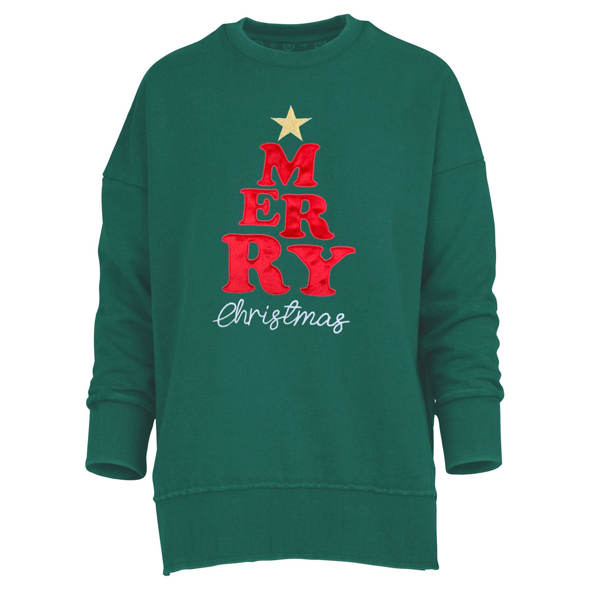 Merry Tree Appliqued Melange La Jolla Fleece