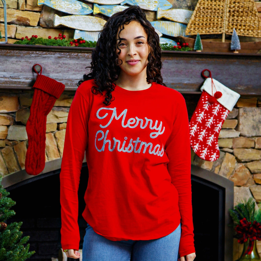 Glimmer Merry Christmas 100% Cotton Tee