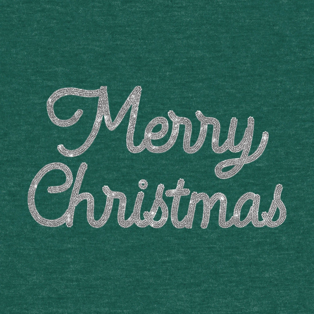Glimmer Merry Christmas Melange Poncho Fleece