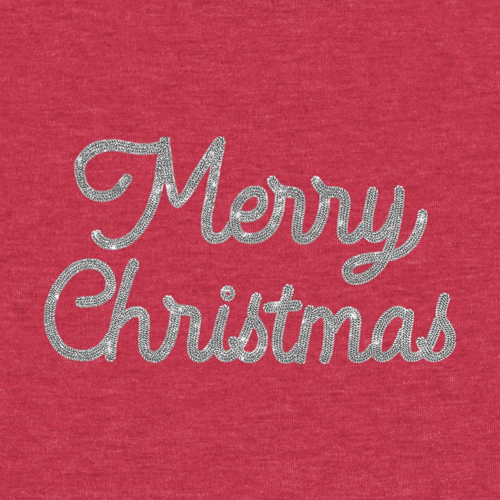 Glimmer Merry Christmas Melange Poncho Fleece