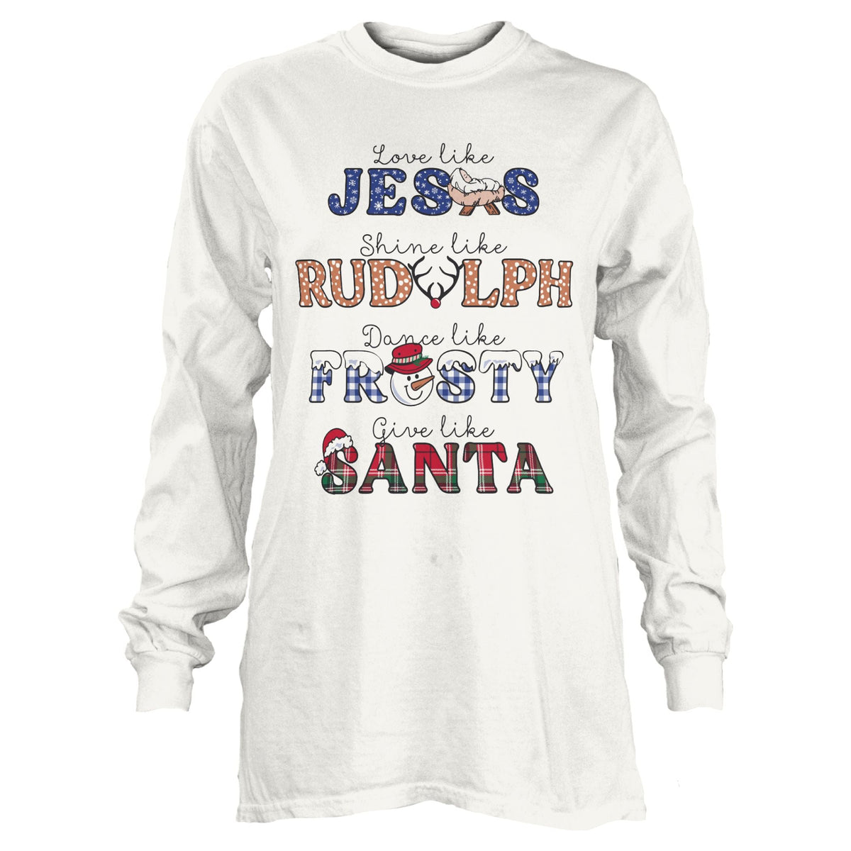 Holiday Vibes Long Sleeve 100% Cotton Tee