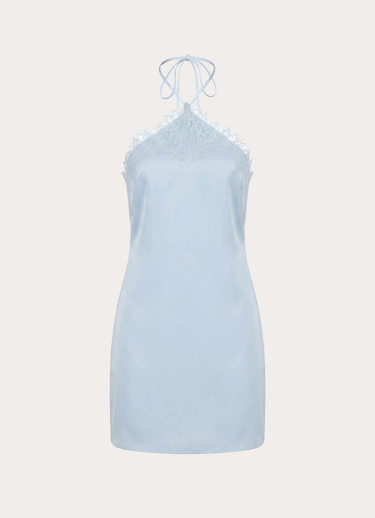 Samaria Halter Mini Dress - Blue