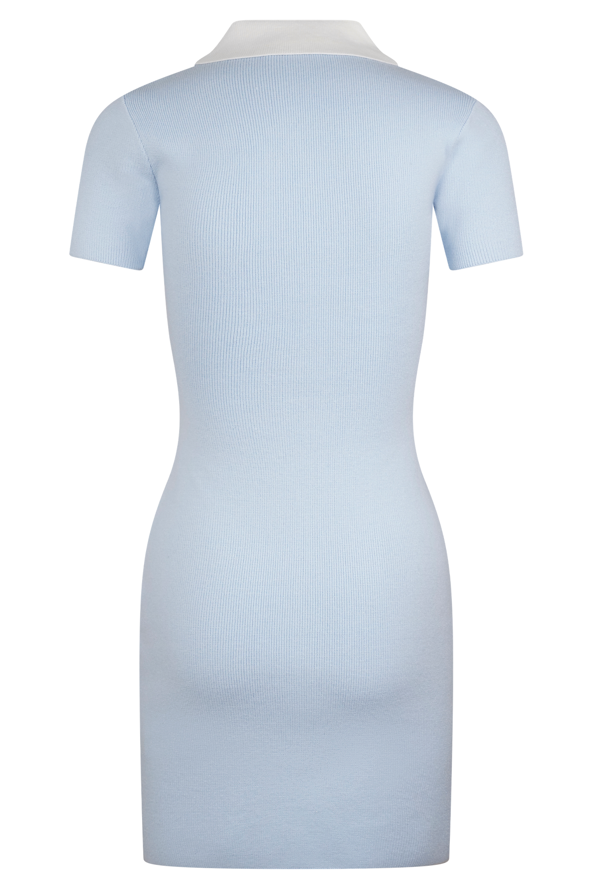 Seema Contrast Mini Dress - Light Blue/White