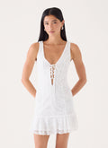 Sweet Verona Lace Mini Dress - White