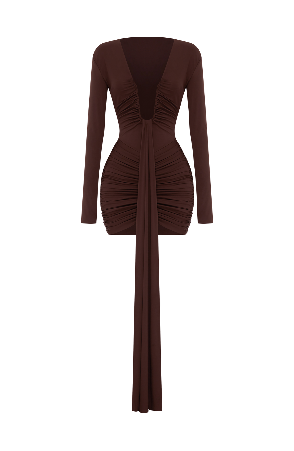 Tara Mini Dress - Plum Brown
