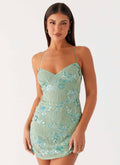 Vietta Sequin Cami Micro Mini Dress - Mint