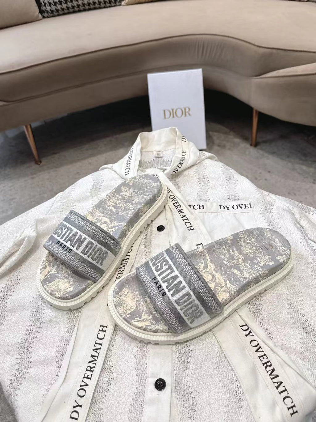 Dior 2026 Embroidered Dway Slide Fabric 944470