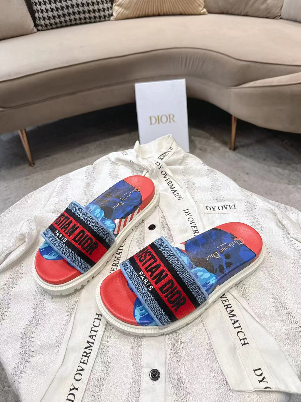 Dior 2026 Embroidered Dway Slide Fabric 944470