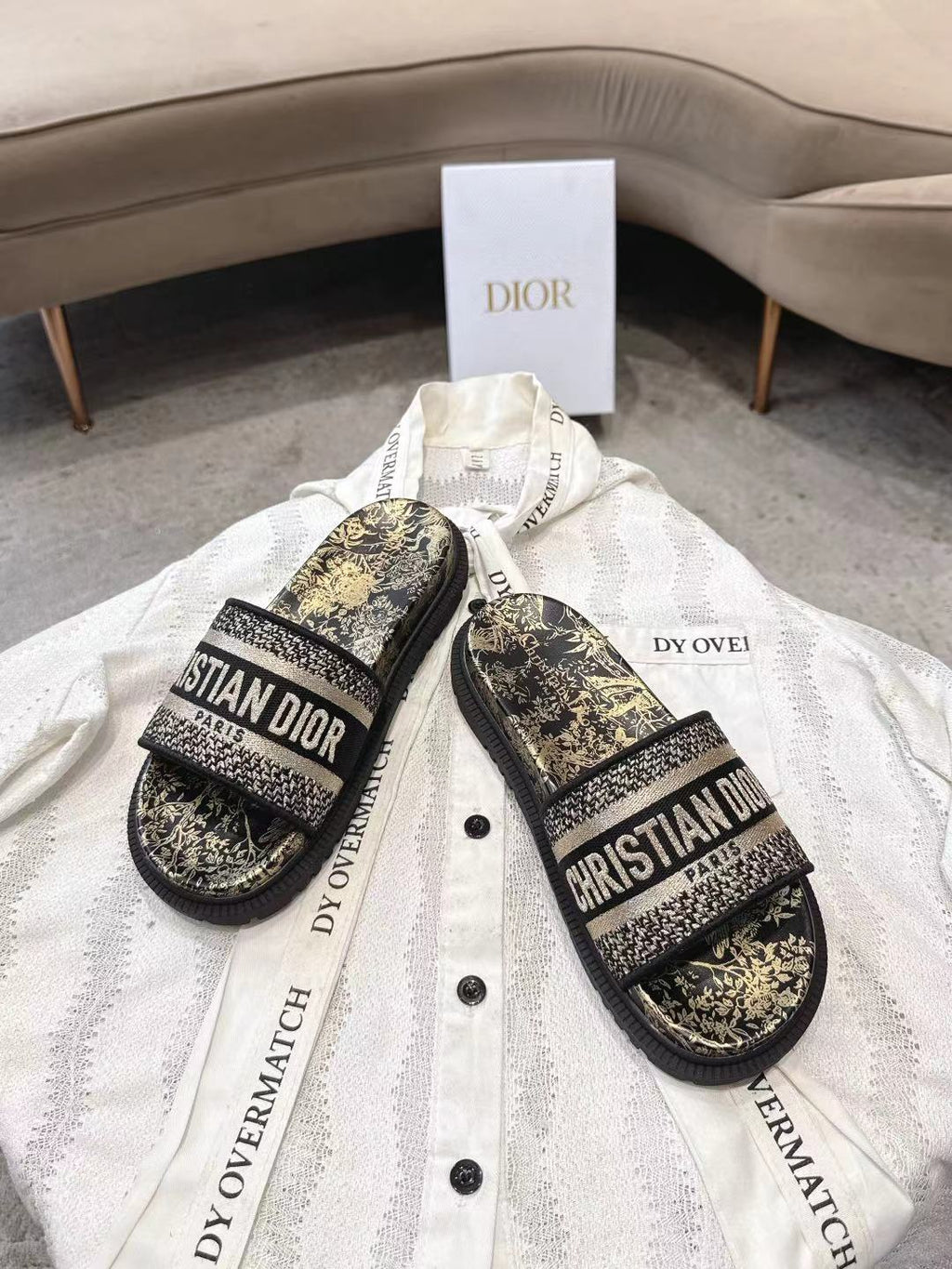 Dior 2026 Embroidered Dway Slide Fabric 944470